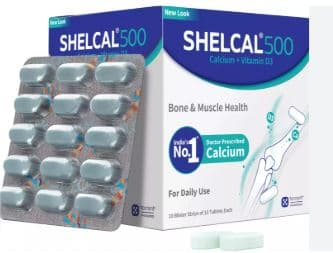 Shelcal 500 Calcium with Vitamin D3 Tablets